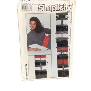 Simplicity Vintage Sewing Pattern 9363 For 1980s Belts - Retro Fashion Accessory